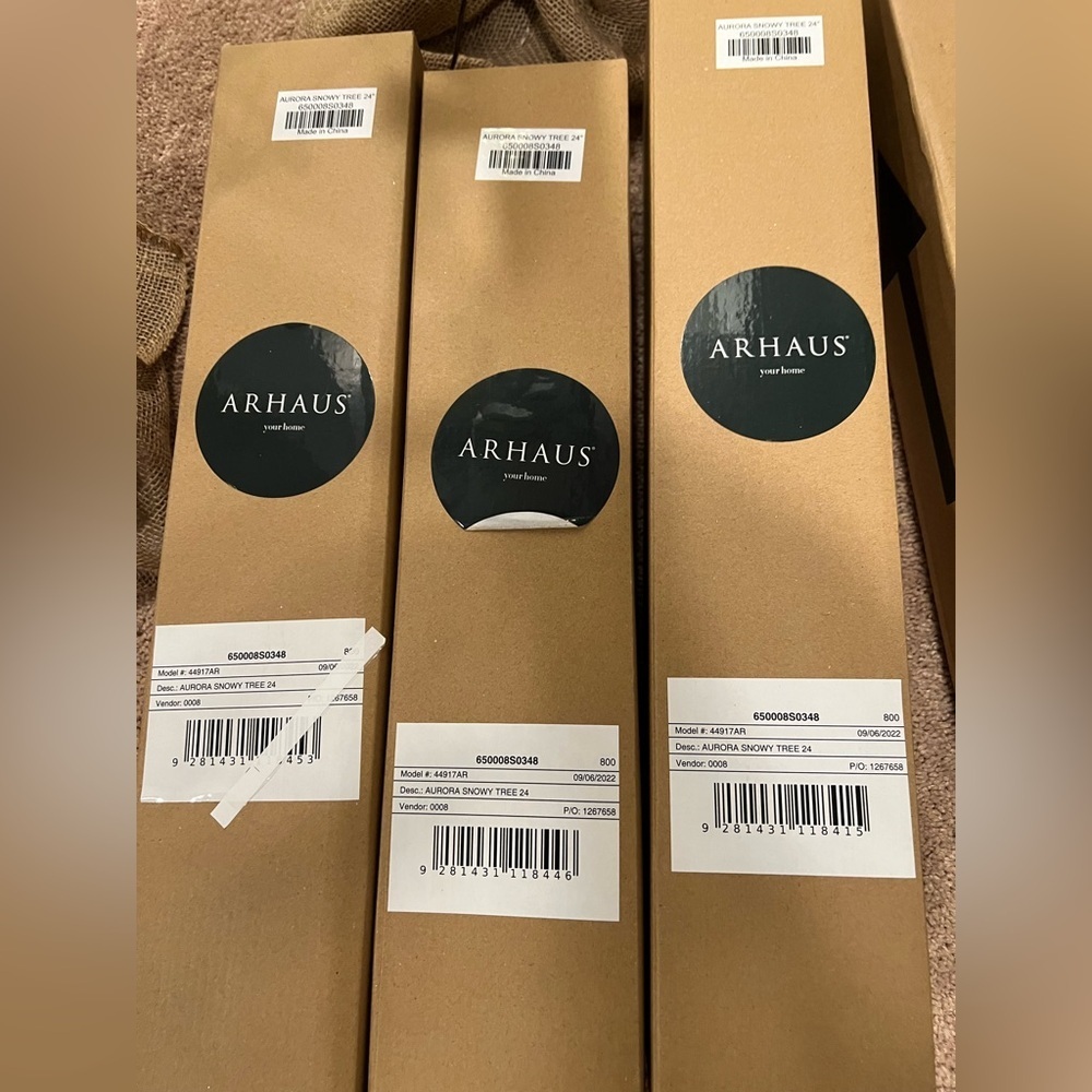 2’ Arhaus furniture aurora lit tree foot new in box. SOLD OUT - Picture 3 of 6